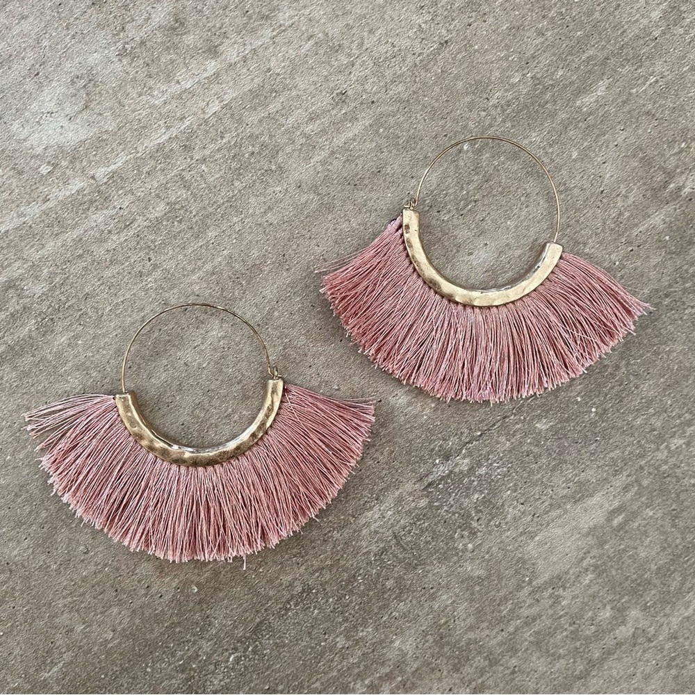 Hoop Fringe Earrings